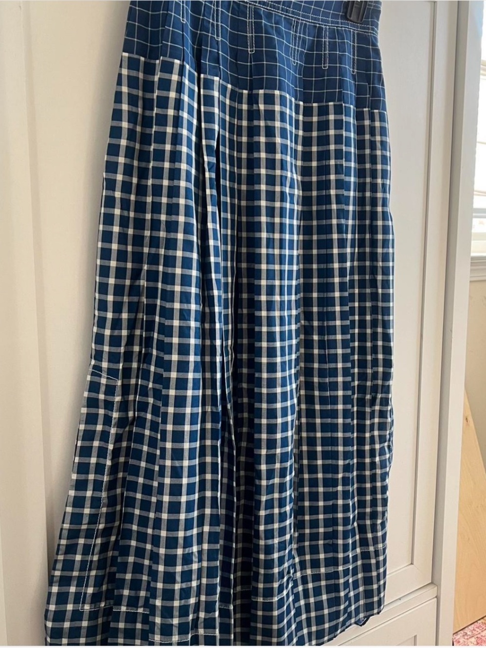 Tory Burch Picnic Plaid Pleated Midi Skirt - Picture 3 of 4